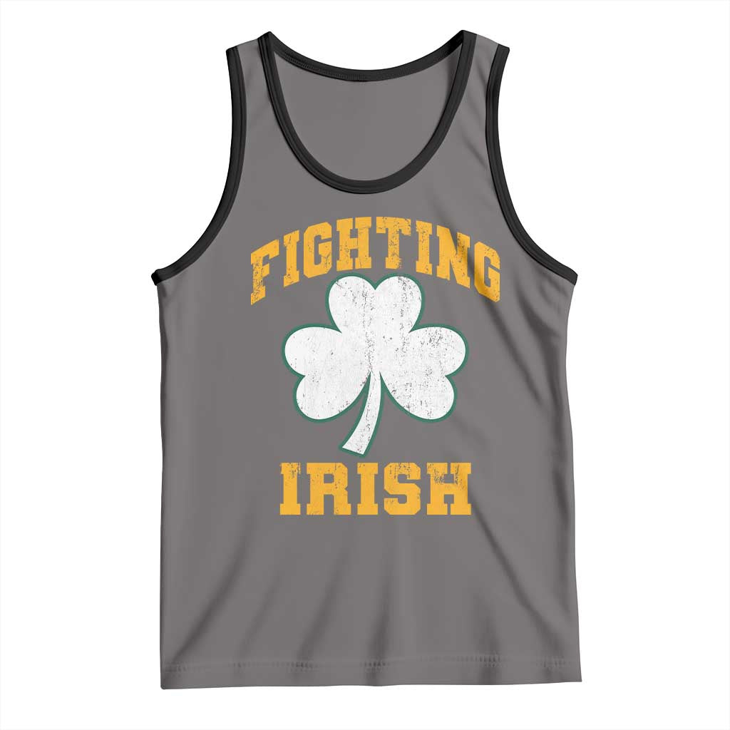 Vintage Fighting Irish Tank Top Retro History Gold Shamrock