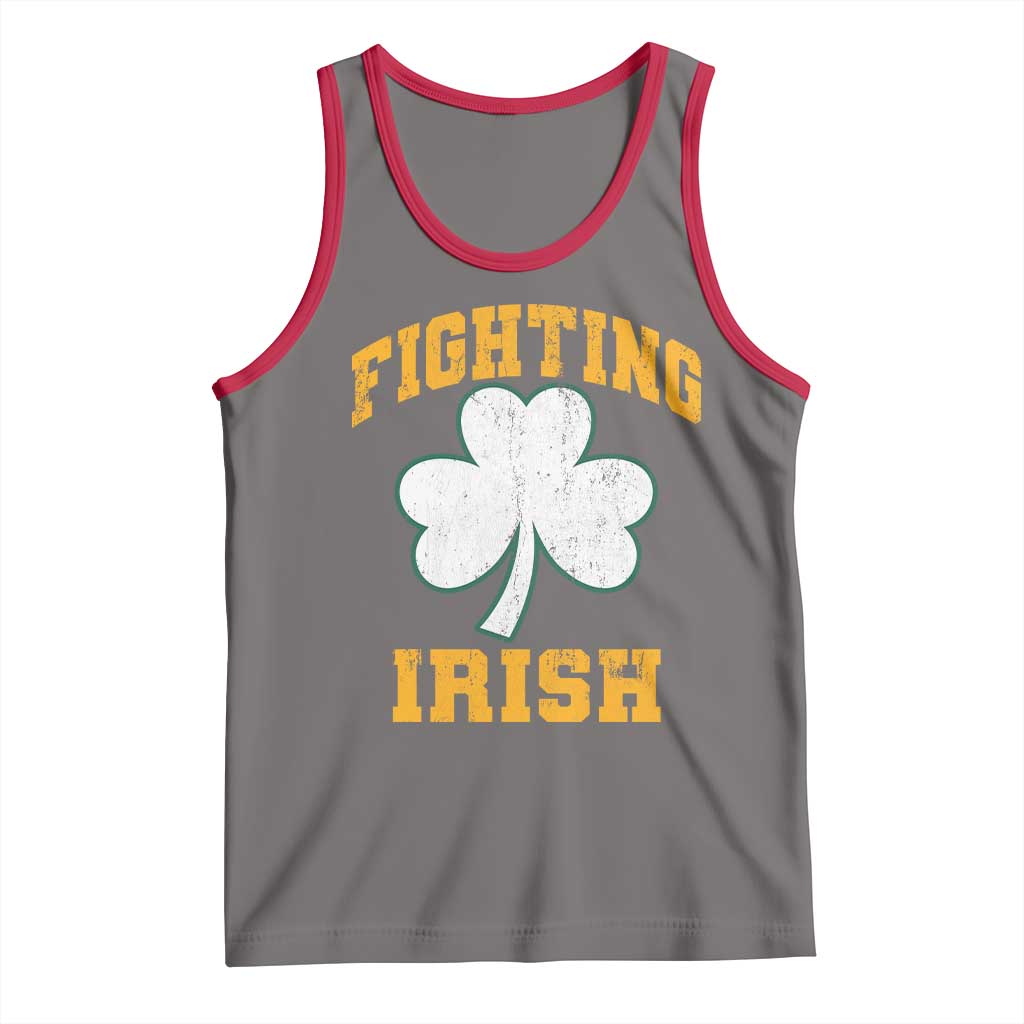 Vintage Fighting Irish Tank Top Retro History Gold Shamrock
