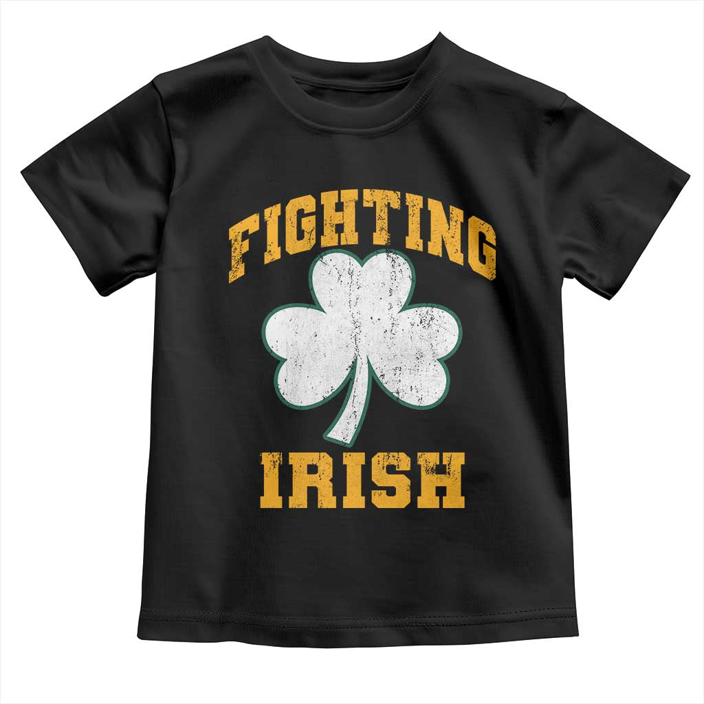 Vintage Fighting Irish Toddler T Shirt Retro History Gold Shamrock