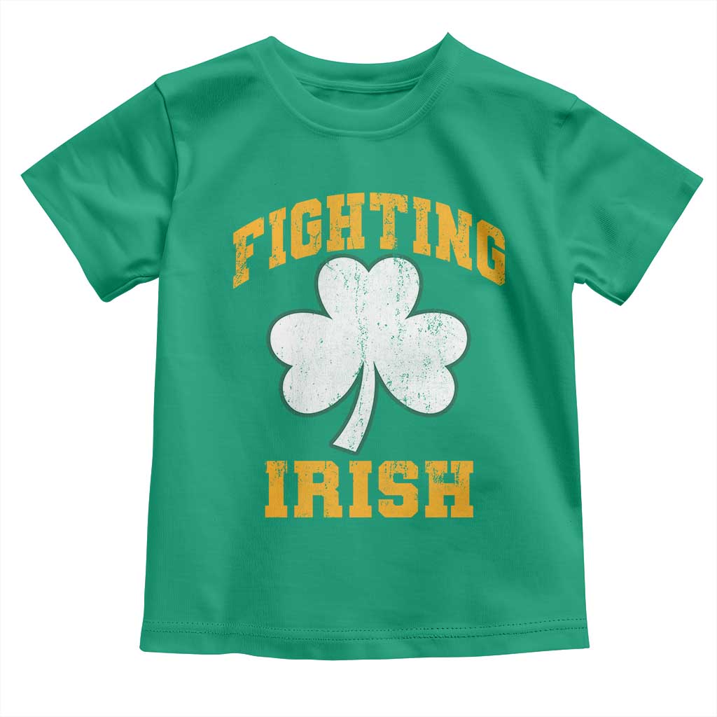 Vintage Fighting Irish Toddler T Shirt Retro History Gold Shamrock