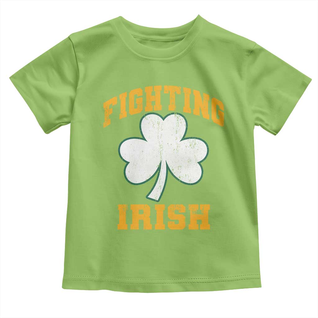Vintage Fighting Irish Toddler T Shirt Retro History Gold Shamrock