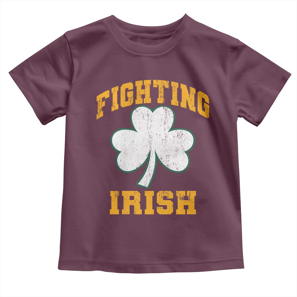 Vintage Fighting Irish Toddler T Shirt Retro History Gold Shamrock