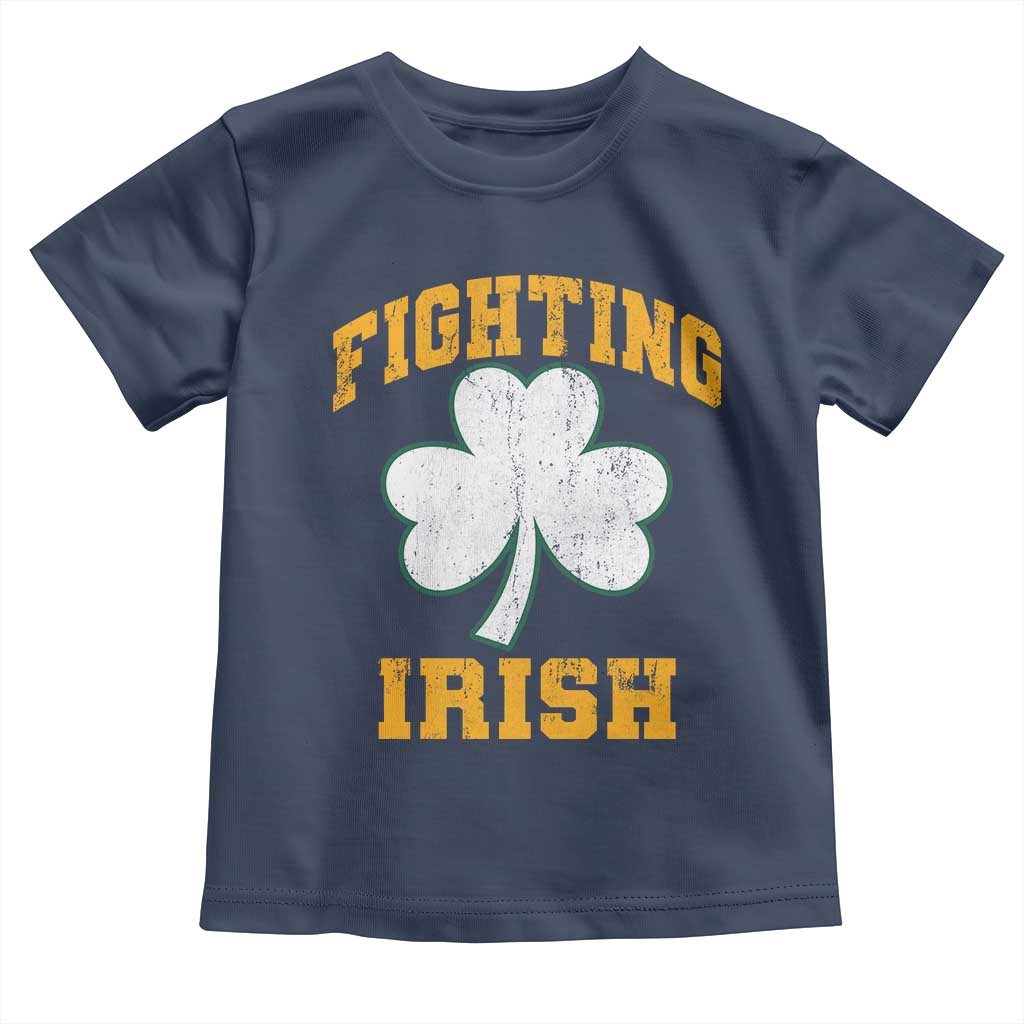 Vintage Fighting Irish Toddler T Shirt Retro History Gold Shamrock