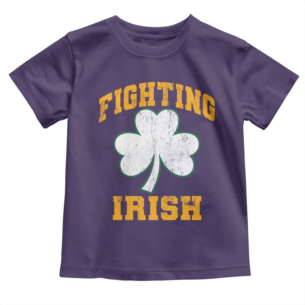 Vintage Fighting Irish Toddler T Shirt Retro History Gold Shamrock