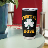 Vintage Fighting Irish Tumbler Cup Retro History Gold Shamrock