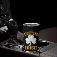 Vintage Fighting Irish Tumbler Cup Retro History Gold Shamrock
