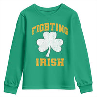 Vintage Fighting Irish Youth Sweatshirt Retro History Gold Shamrock