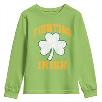 Vintage Fighting Irish Youth Sweatshirt Retro History Gold Shamrock