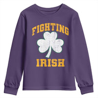 Vintage Fighting Irish Youth Sweatshirt Retro History Gold Shamrock