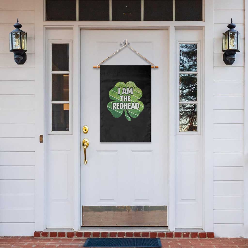Funny Irish St Patricks Day Im The Redhead Garden Flag Retro Vintage Lucky Shamrock