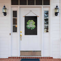 Funny Irish St Patricks Day Im The Redhead Garden Flag Retro Vintage Lucky Shamrock