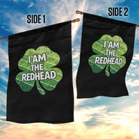 Funny Irish St Patricks Day Im The Redhead Garden Flag Retro Vintage Lucky Shamrock