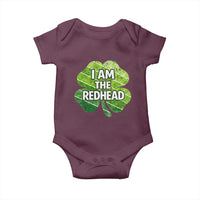 Funny Irish St Patricks Day Im The Redhead Baby Onesie Retro Vintage Lucky Shamrock