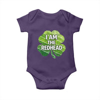 Funny Irish St Patricks Day Im The Redhead Baby Onesie Retro Vintage Lucky Shamrock