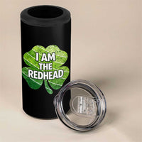 Funny Irish St Patricks Day Im The Redhead 4 in 1 Can Cooler Tumbler Retro Vintage Lucky Shamrock