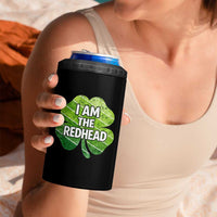 Funny Irish St Patricks Day Im The Redhead 4 in 1 Can Cooler Tumbler Retro Vintage Lucky Shamrock