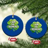 Funny Irish St Patricks Day Im The Redhead Ceramic Ornament Retro Vintage Lucky Shamrock