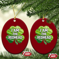 Funny Irish St Patricks Day Im The Redhead Ceramic Ornament Retro Vintage Lucky Shamrock