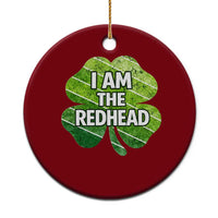 Funny Irish St Patricks Day Im The Redhead Ceramic Ornament Retro Vintage Lucky Shamrock