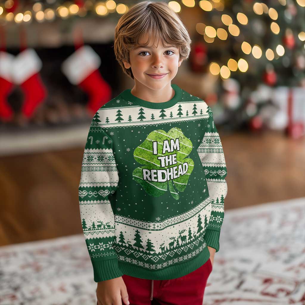 Funny Irish St Patricks Day Im The Redhead Ugly Christmas Sweater Retro Vintage Lucky Shamrock
