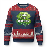 Funny Irish St Patricks Day Im The Redhead Ugly Christmas Sweater Retro Vintage Lucky Shamrock