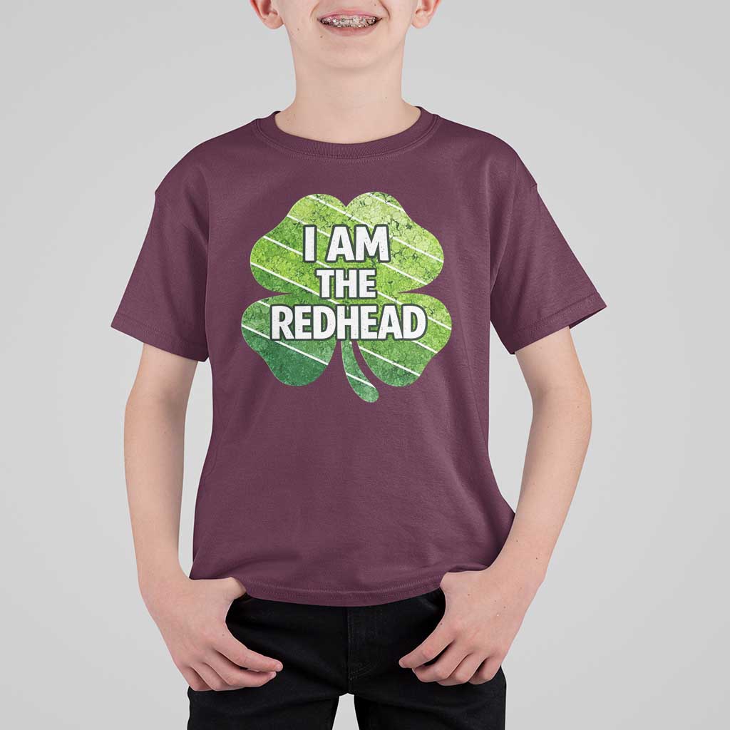 Funny Irish St Patricks Day Im The Redhead T Shirt For Kid Retro Vintage Lucky Shamrock