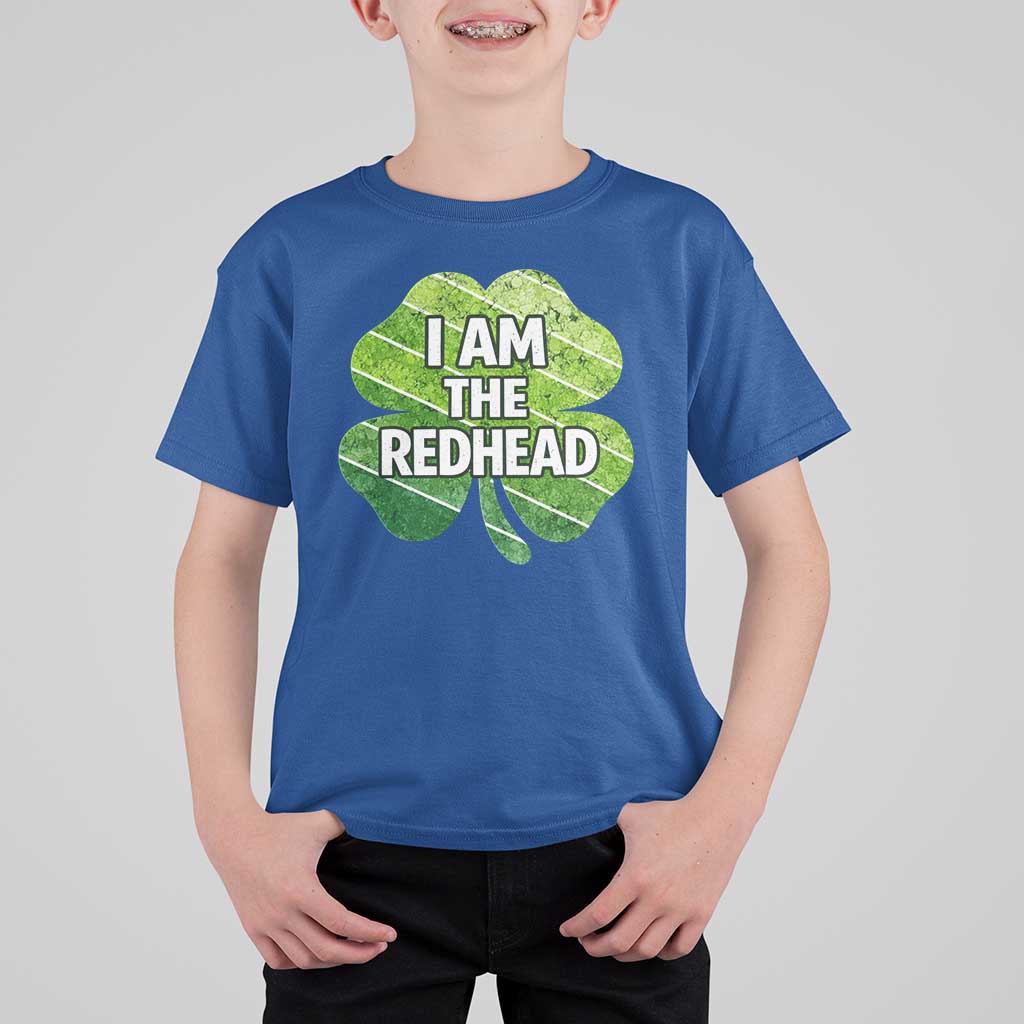 Funny Irish St Patricks Day Im The Redhead T Shirt For Kid Retro Vintage Lucky Shamrock