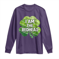 Funny Irish St Patricks Day Im The Redhead Long Sleeve Shirt Retro Vintage Lucky Shamrock