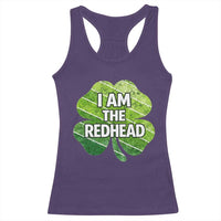 Funny Irish St Patricks Day Im The Redhead Racerback Tank Top Retro Vintage Lucky Shamrock
