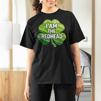 Funny Irish St Patricks Day Im The Redhead T Shirt For Women Retro Vintage Lucky Shamrock