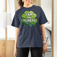 Funny Irish St Patricks Day Im The Redhead T Shirt For Women Retro Vintage Lucky Shamrock