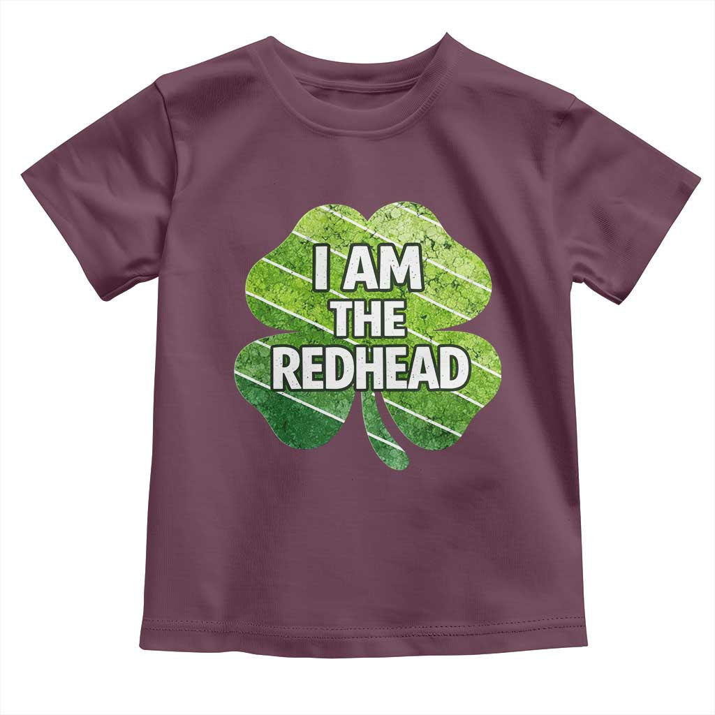 Funny Irish St Patricks Day Im The Redhead Toddler T Shirt Retro Vintage Lucky Shamrock