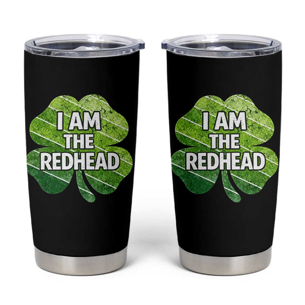 Funny Irish St Patricks Day Im The Redhead Tumbler Cup Retro Vintage Lucky Shamrock