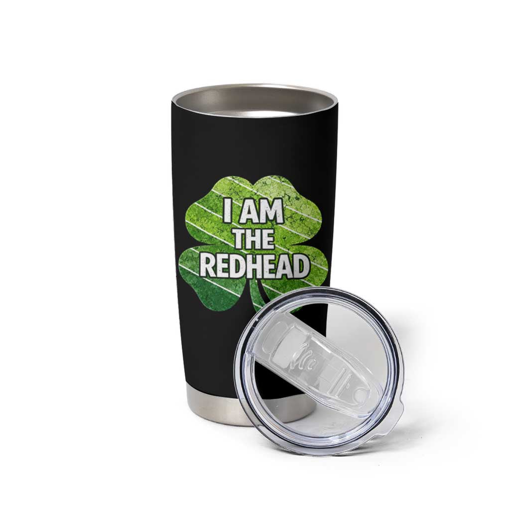 Funny Irish St Patricks Day Im The Redhead Tumbler Cup Retro Vintage Lucky Shamrock