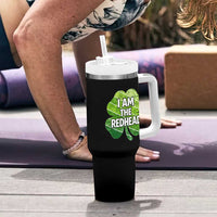 Funny Irish St Patricks Day Im The Redhead Tumbler With Handle Retro Vintage Lucky Shamrock