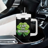 Funny Irish St Patricks Day Im The Redhead Tumbler With Handle Retro Vintage Lucky Shamrock