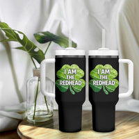 Funny Irish St Patricks Day Im The Redhead Tumbler With Handle Retro Vintage Lucky Shamrock