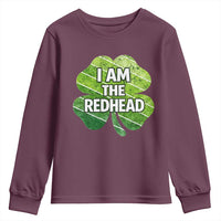 Funny Irish St Patricks Day Im The Redhead Youth Sweatshirt Retro Vintage Lucky Shamrock