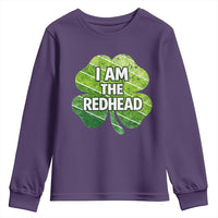 Funny Irish St Patricks Day Im The Redhead Youth Sweatshirt Retro Vintage Lucky Shamrock