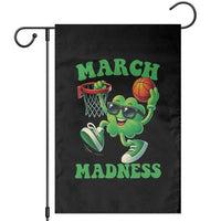 Basketball St Patricks Day Garden Flag Mad Madness Irish Shamrock Playing Basketball Player Team Boys