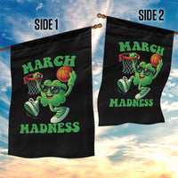 Basketball St Patricks Day Garden Flag Mad Madness Irish Shamrock Playing Basketball Player Team Boys