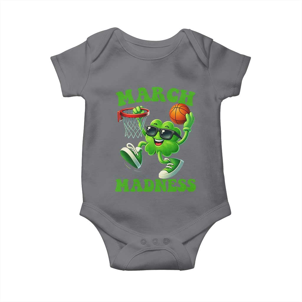 Basketball St Patricks Day Baby Onesie Mad Madness Irish Shamrock Playing Basketball Player Team Boys