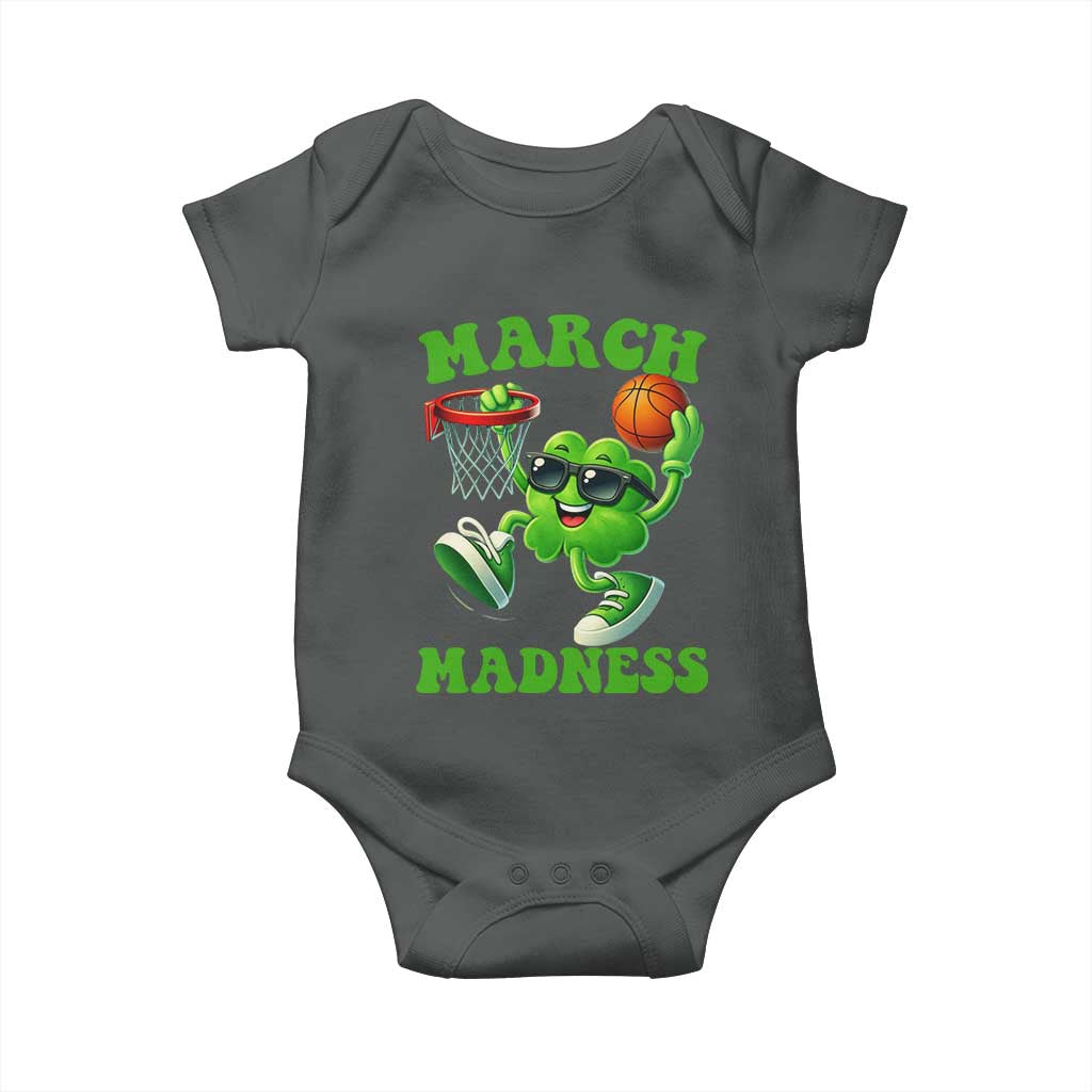Basketball St Patricks Day Baby Onesie Mad Madness Irish Shamrock Playing Basketball Player Team Boys