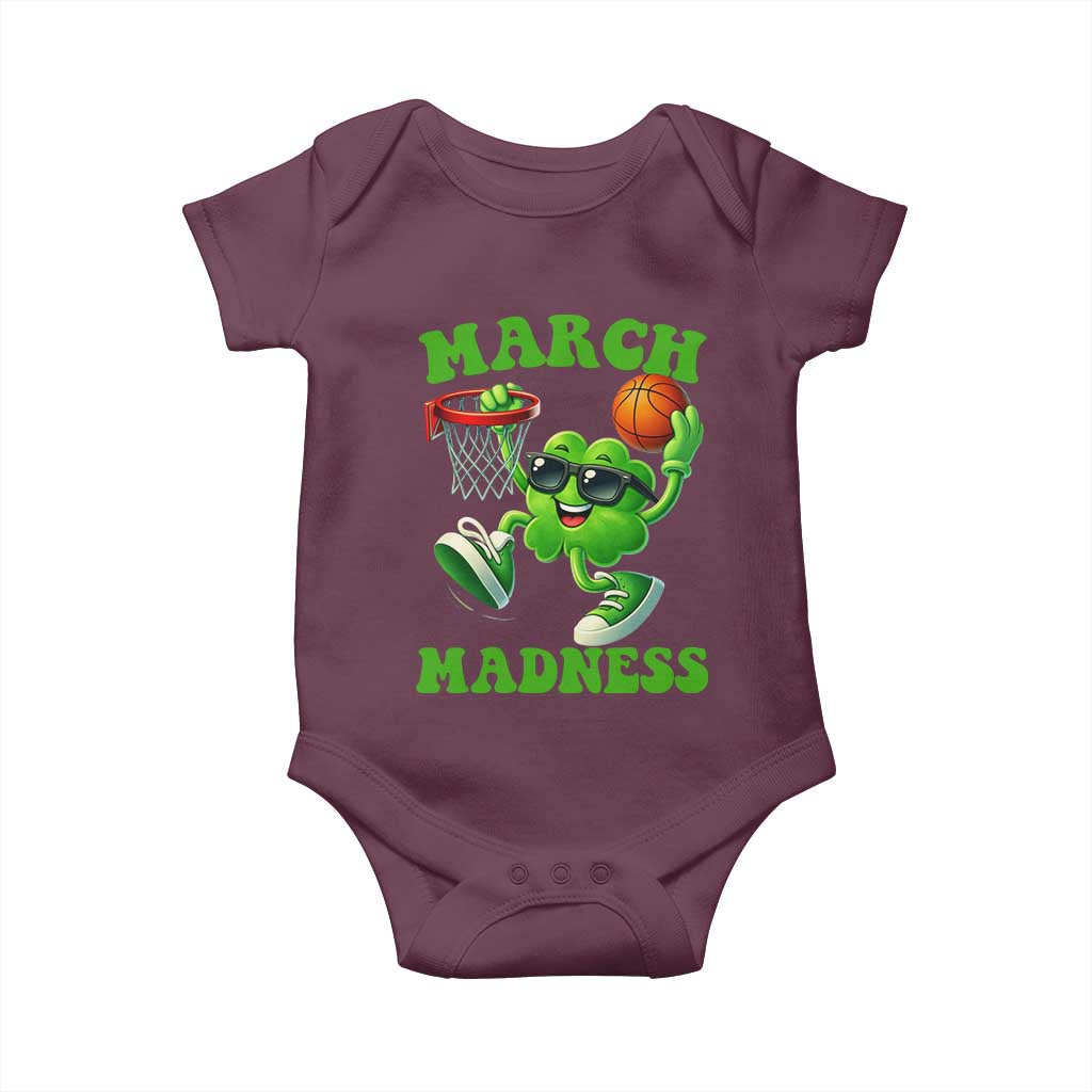 Basketball St Patricks Day Baby Onesie Mad Madness Irish Shamrock Playing Basketball Player Team Boys