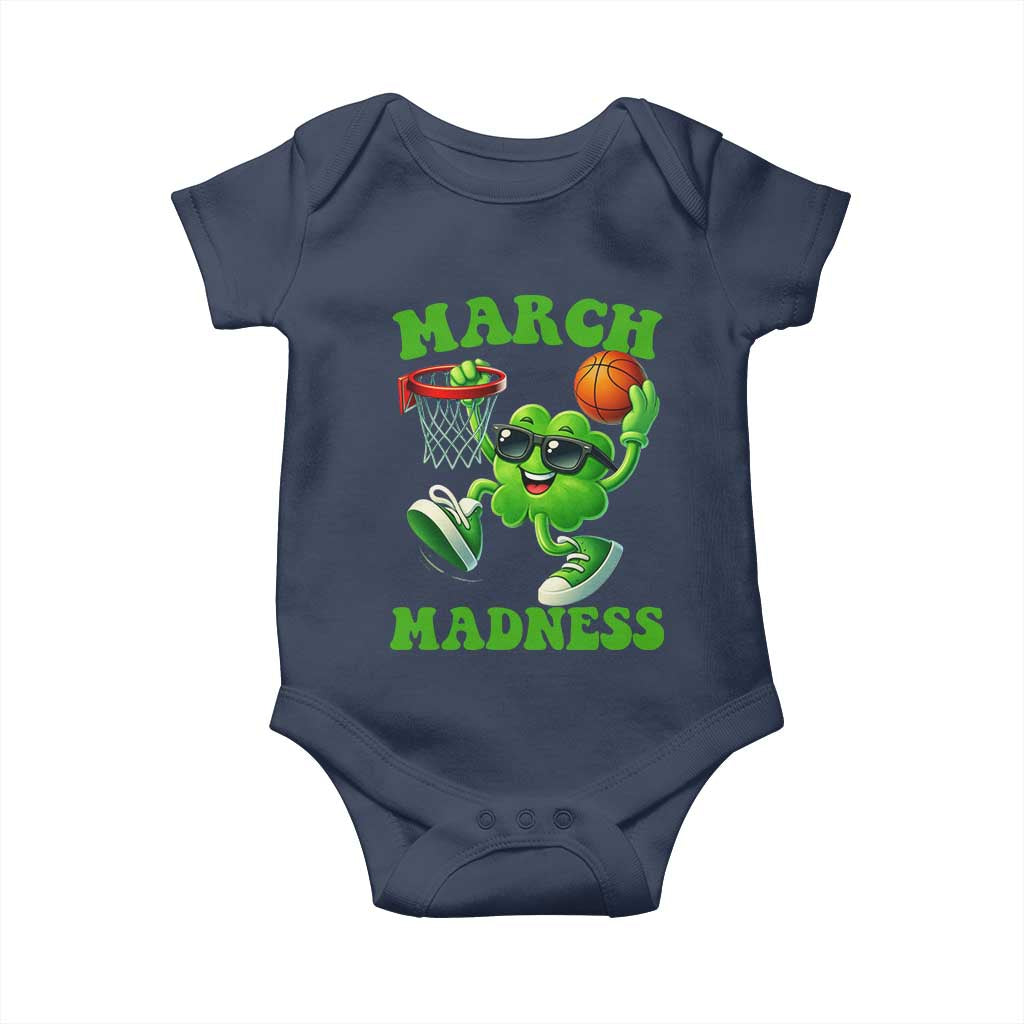 Basketball St Patricks Day Baby Onesie Mad Madness Irish Shamrock Playing Basketball Player Team Boys
