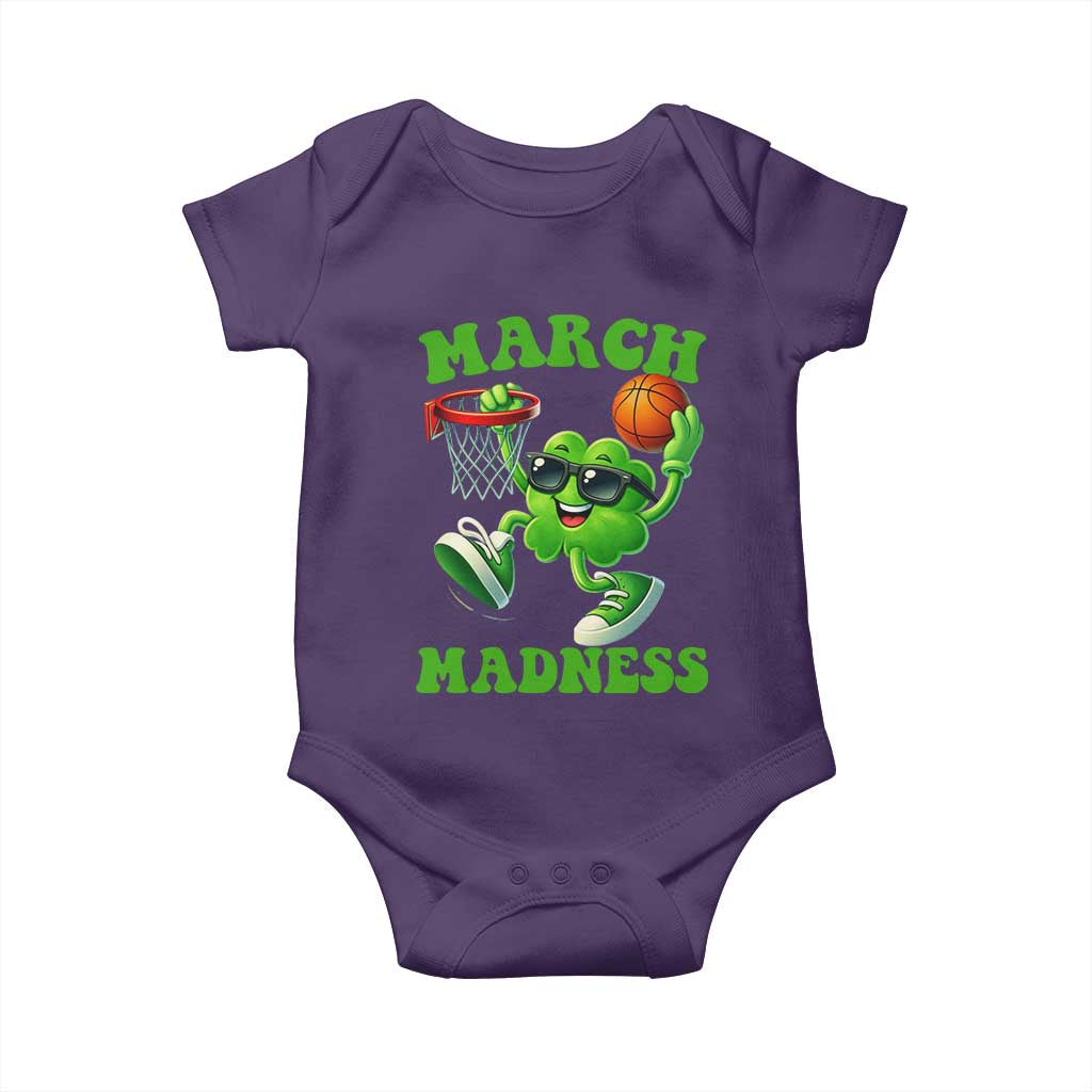 Basketball St Patricks Day Baby Onesie Mad Madness Irish Shamrock Playing Basketball Player Team Boys