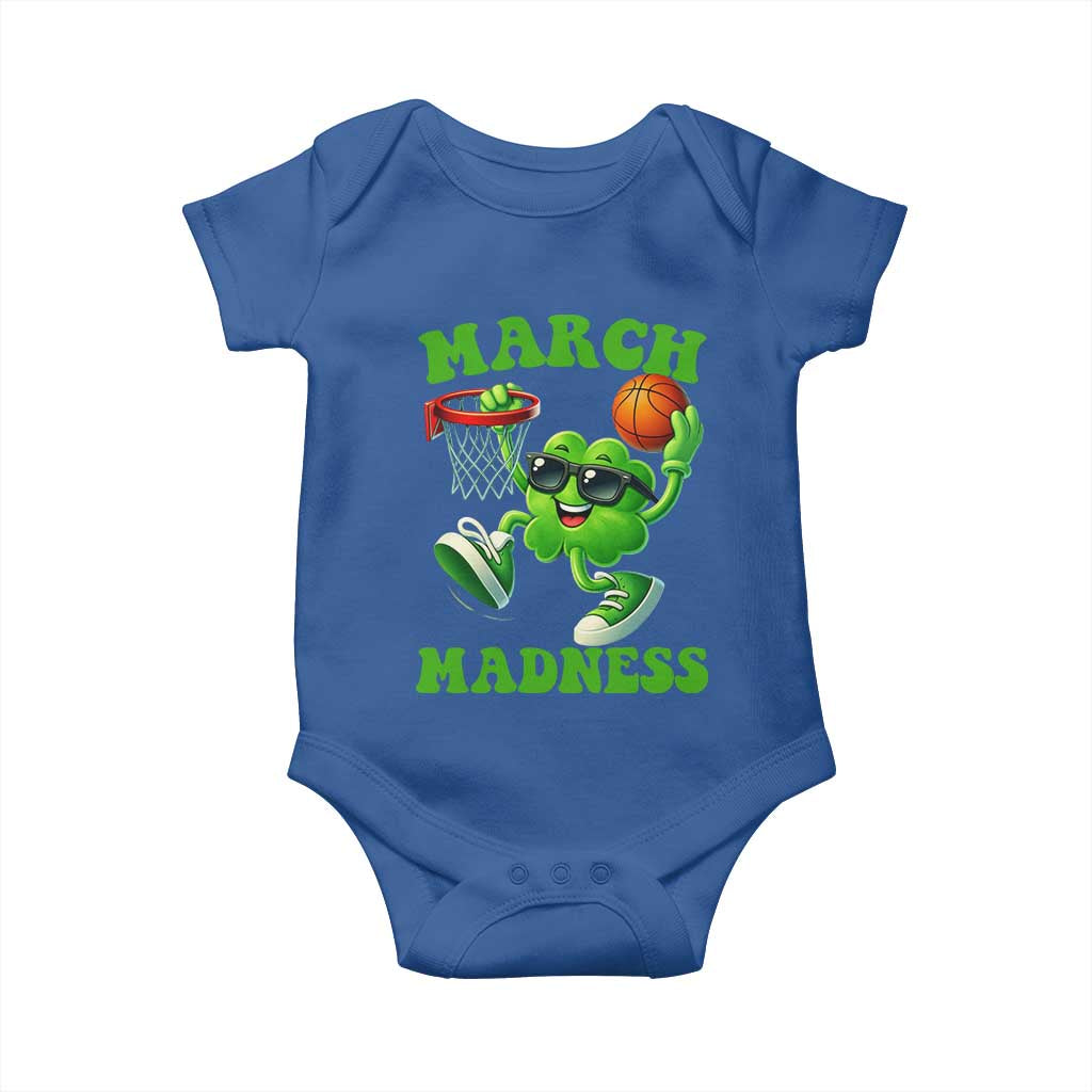Basketball St Patricks Day Baby Onesie Mad Madness Irish Shamrock Playing Basketball Player Team Boys
