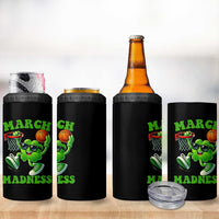 Basketball St Patricks Day 4 in 1 Can Cooler Tumbler Mad Madness Irish Shamrock Playing Basketball Player Team Boys