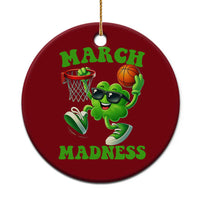 Basketball St Patricks Day Ceramic Ornament Mad Madness Irish Shamrock Playing Basketball Player Team Boys