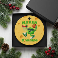 Basketball St Patricks Day Ceramic Ornament Mad Madness Irish Shamrock Playing Basketball Player Team Boys